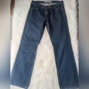 Vintage Harley Davidson High Rise Straight Leg Boot Cut Dark Wash Jeans Size 8